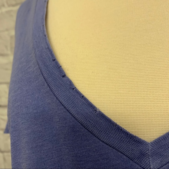 NWT n:Philanthropy Lynne V-neck Pocket Tee Cobalt - Picture 8 of 14